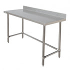 Open-base Worktables w/ Backsplash