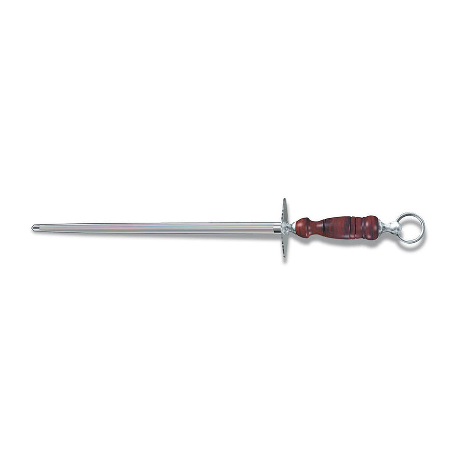 7.8991.25 - 14" Sharpening Steel, Regular Cut, Wooden Handle,