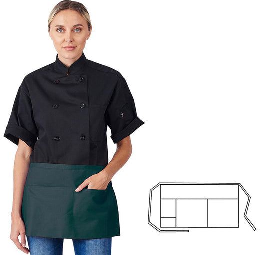970-HG - 3-Pocket Waist Apron - Hunter Green