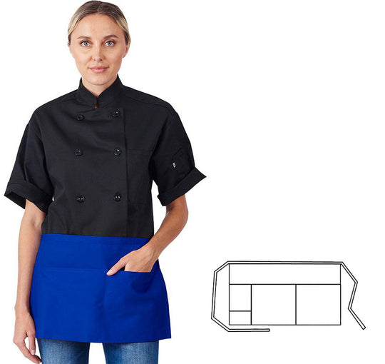 970-RB - 3-Pocket Waist Apron - Royal Blue