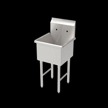 SH24241P - 1 Comp Sink, 24” x 24” x 13”, 16 ga.