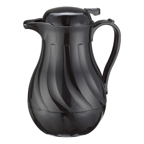 VSW-42W Swirl Pattern Push Button Insulated Beverage Server Black, 42 oz