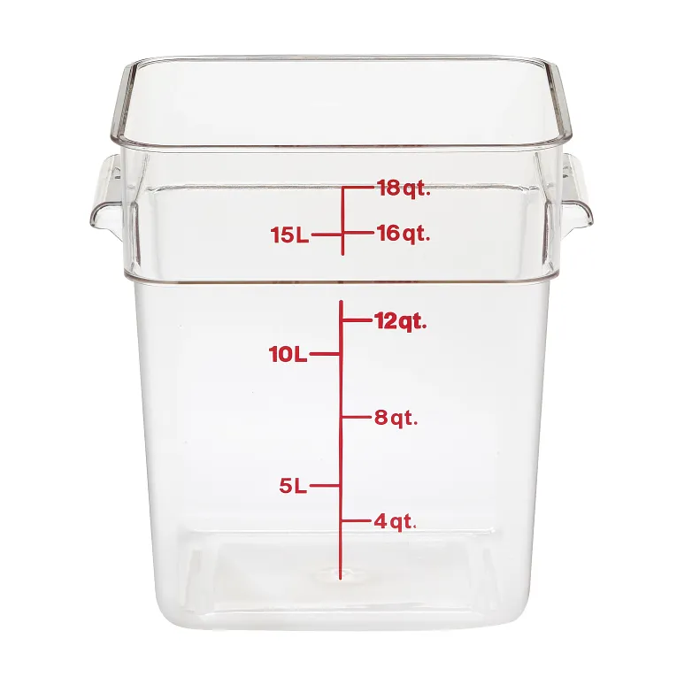 18SFSCW135 - Camwear Square Storage Container, Clear, 18Qt