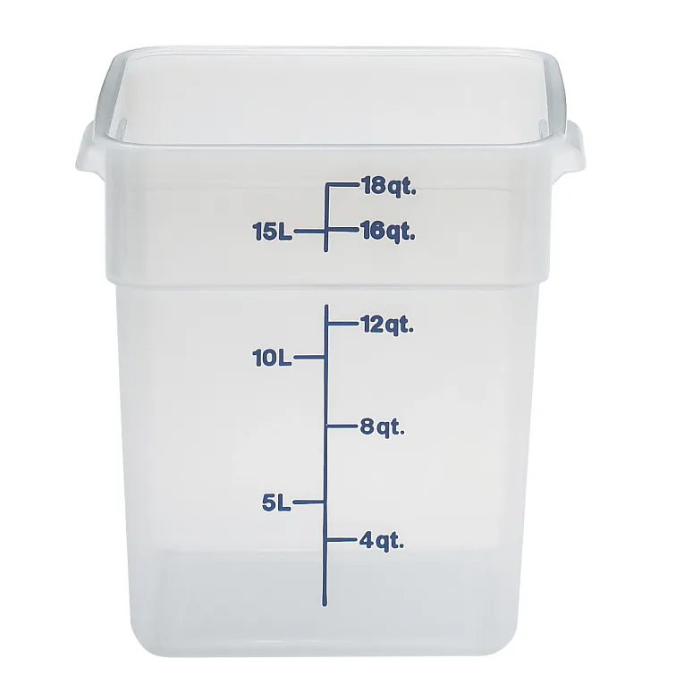 18SFSPP190 - Square Food Storage Container, Translucent, 18Qt
