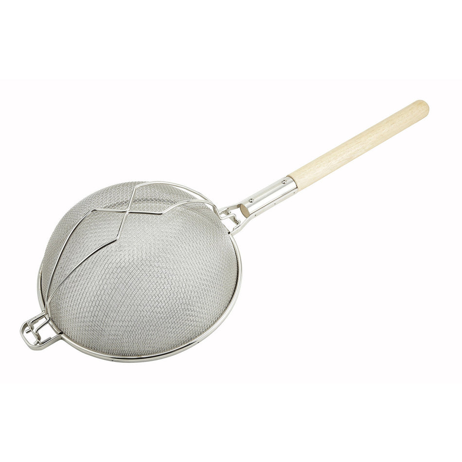 MST-12D 12″ Reinforced Double Mesh Strainer with Round Handle