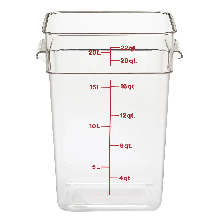 22SFSCW135 - Camwear Square Storage Container, Clear, 22Qt