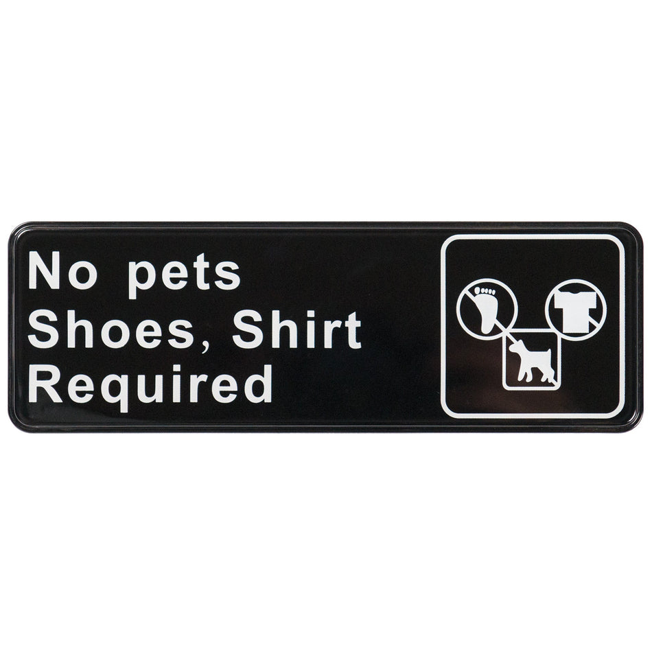 SGN-332 Information Signs, No Pets/Shoes Shirt Required