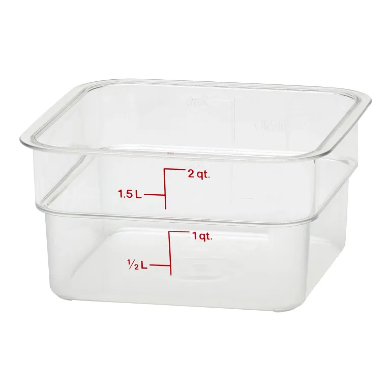 2SFSCW135 - Camwear Square Storage Container, Clear, 2Qt