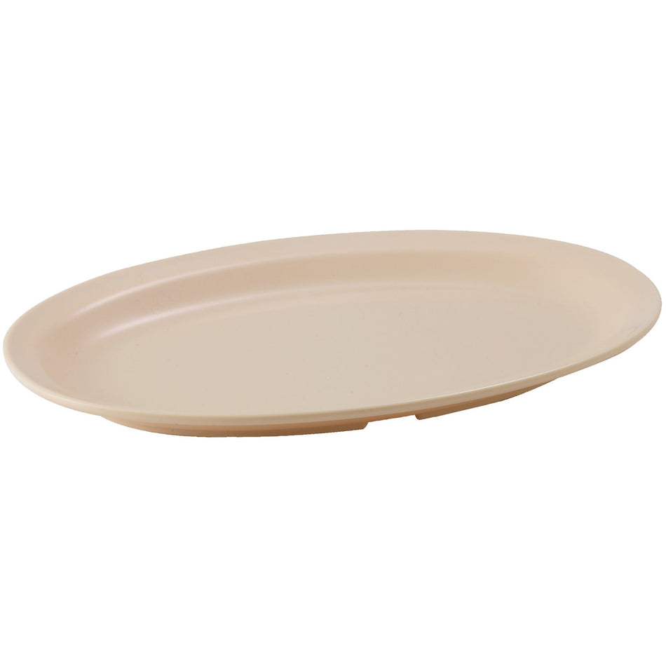 MMPO-1510 Melamine 15-1/2″ x 10-7/8″ Oval Platter - Tan