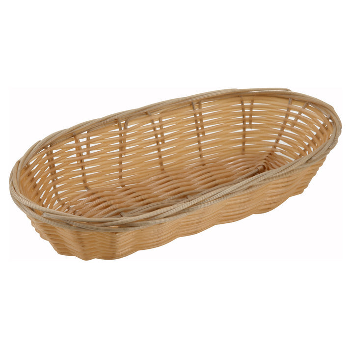PWBN-9B Tan Poly Woven Baskets - Long Oval