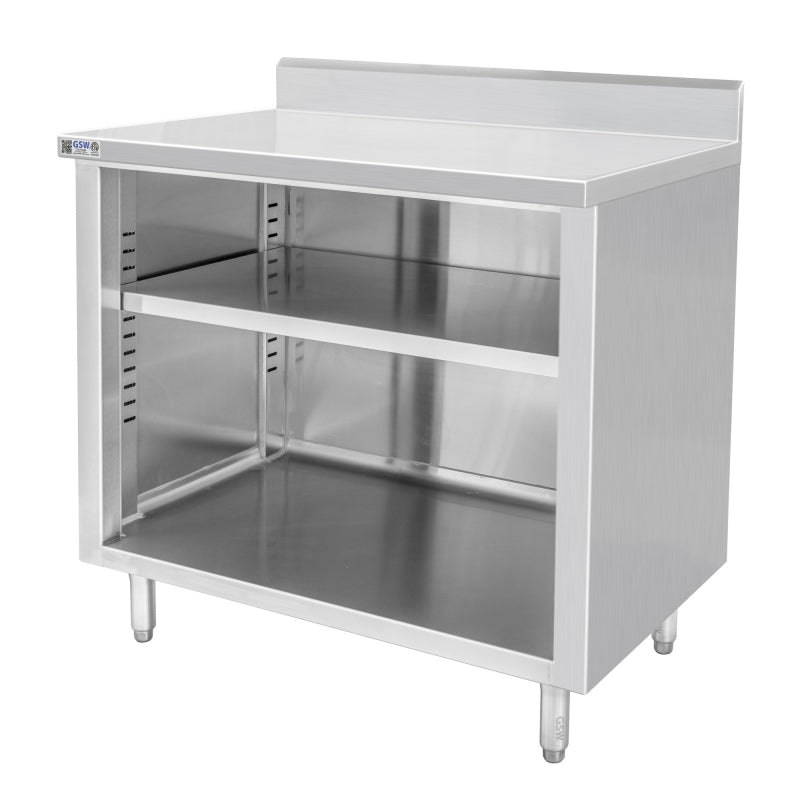 CTN-P3036 - 36″W x 30″D x 35″H Work Table, Cabinet Base, Open Front, Rear Upturned
