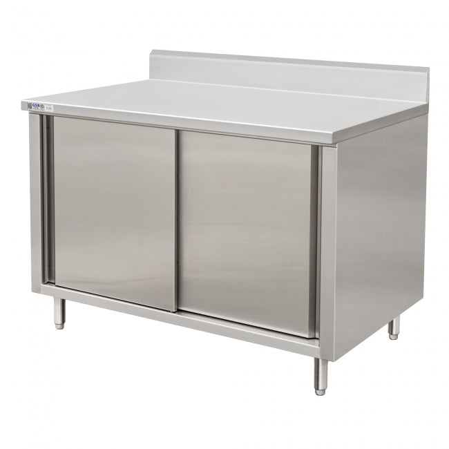 CTD-P3036S - 36″W x 30″D x 35″H Work Table, Cabinet Base, Sliding Doors, Rear Upturned