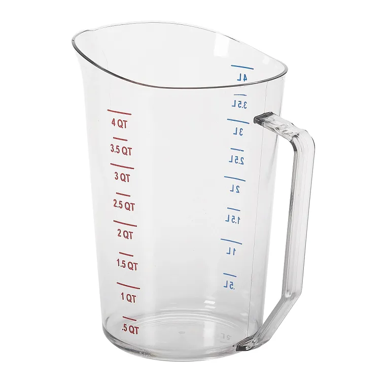 400MCCW135 Clear Polycarbonate Measuring Cup - 4 L