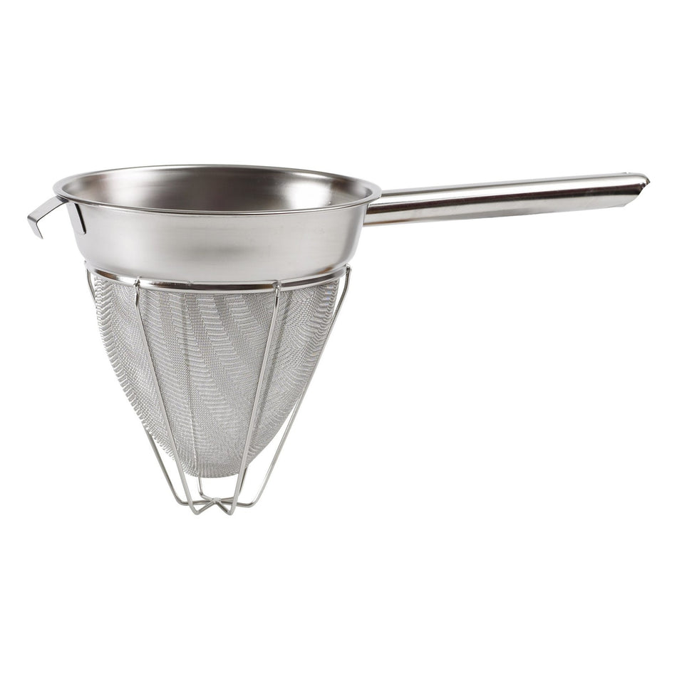 CCB-10R Hollow Handle stainless steel Bouillon Strainer with Extra Fine Mesh, Reinforced - 10″