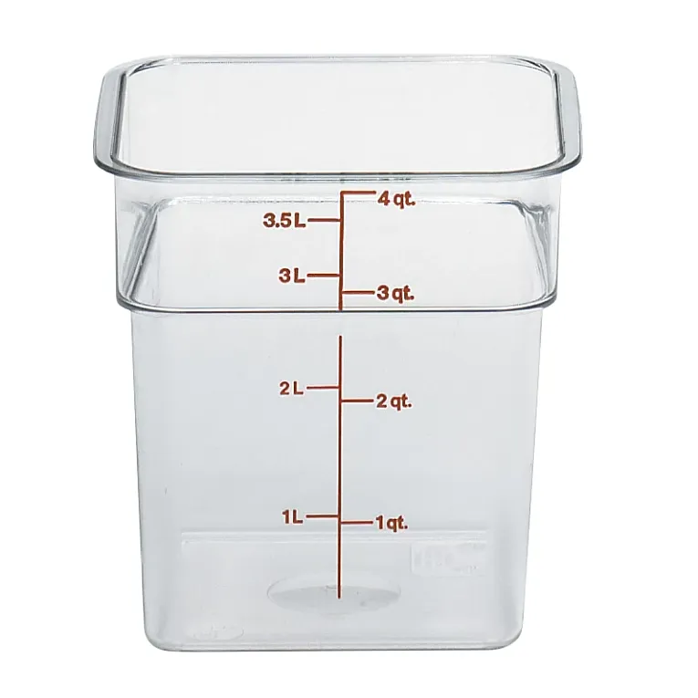 4SFSCW135 - Camwear Square Storage Container, Clear, 4Qt