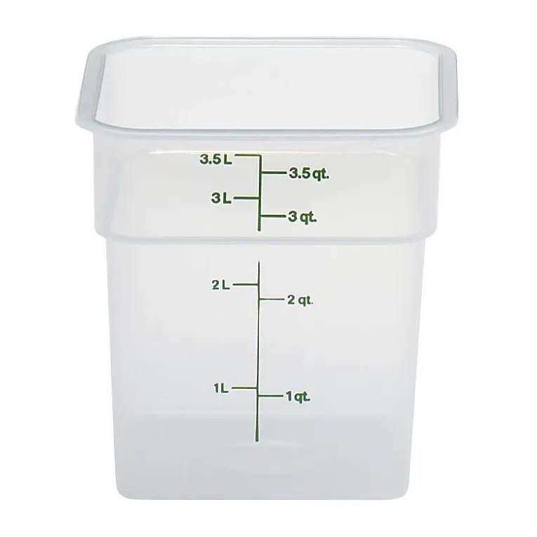 4SFSPP190 - Square Food Storage Container, Translucent, 4Qt
