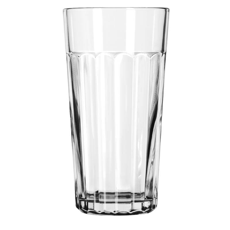 15643 - Paneled Iced Tea Glass, 20 oz, Duratuff, 2 doz