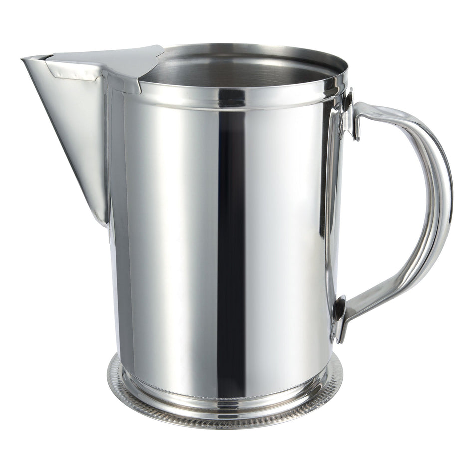 WPG-64 64 oz Water Pitcher with Ice Guard, stainless steel