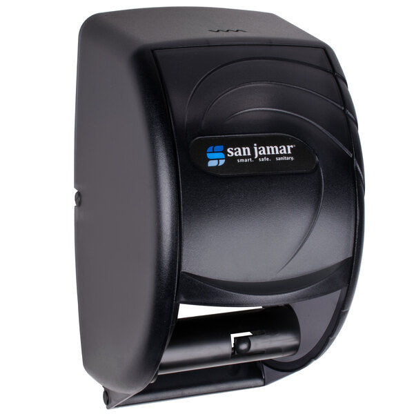 San Jamar R3590TBK Duett Oceans Toilet Tissue Dispenser