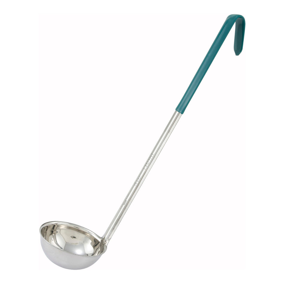 LDC-4 4oz, Ladle, One-piece, Green, S/S