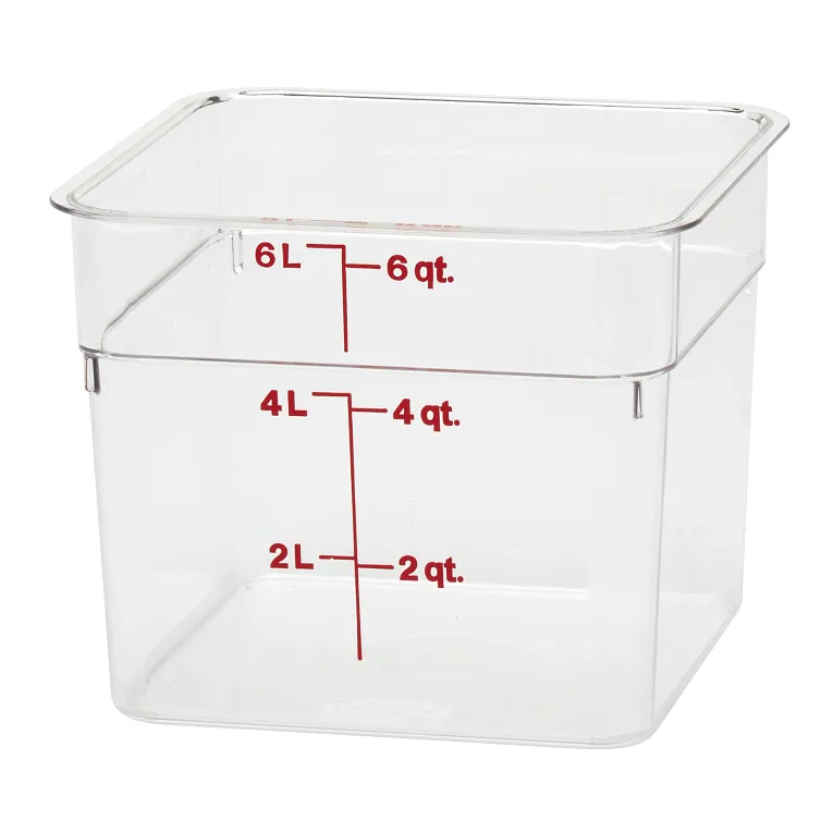 6SFSCW135 - Camwear Square Storage Container, Clear, 6Qt