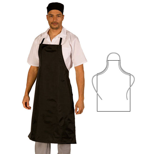 866A-BK - Adjustable Neck Multi Purpose Waterproof Nylon PVC Apron - Black