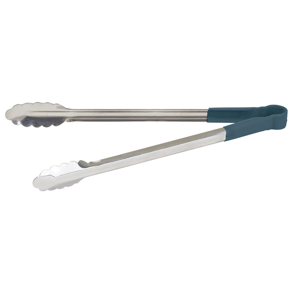 UTPH-16B Heat Resistant Heavy-Duty Utility Tongs with Polypropylene Handle - 16″, Blue