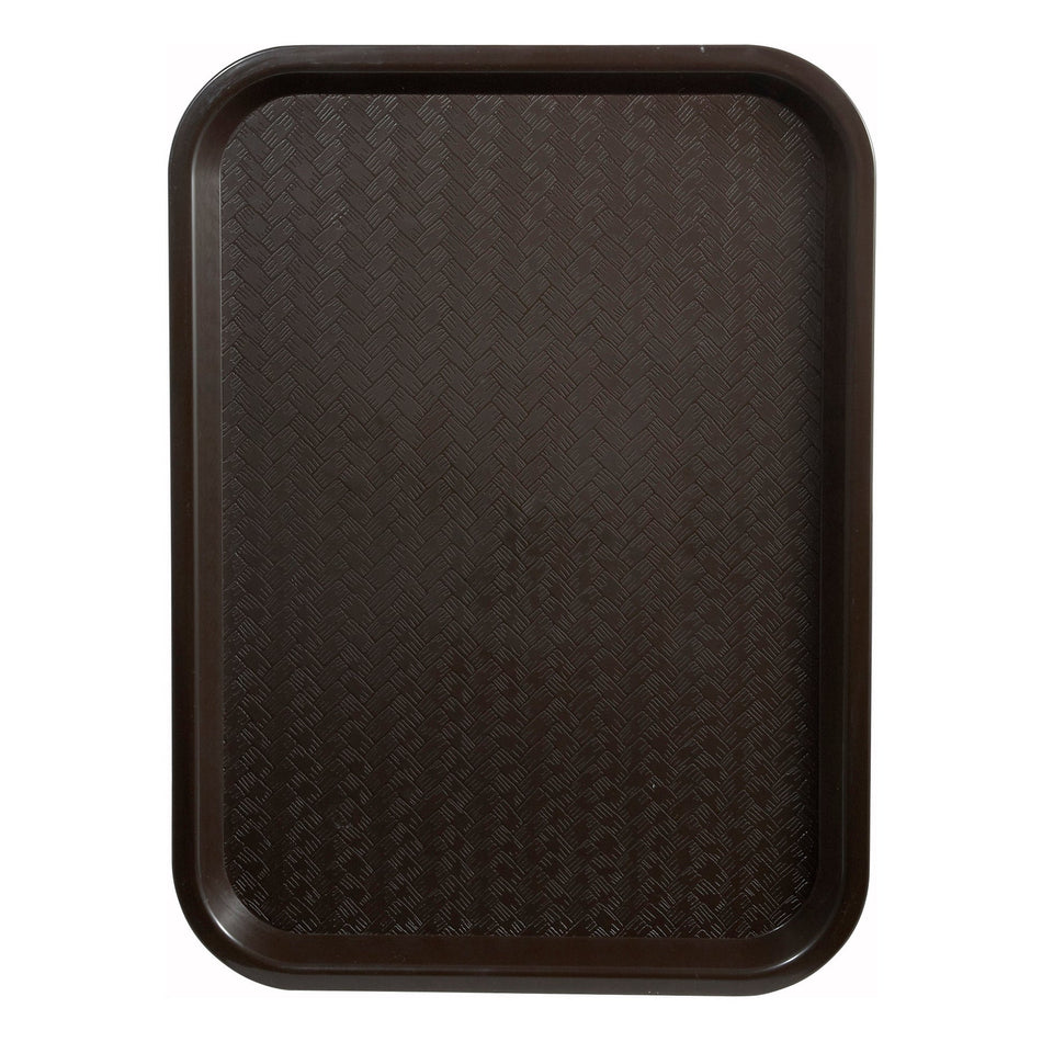 FFT-1216B High Quality Plastic Cafeteria Tray - 12 x 16, Brown