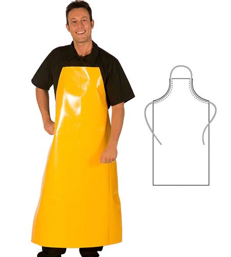 888HDA- HiLite Adjustable Neck Janitorial and Chemical Extra Long Water Proof Multi Purpose Apron (29″ W x 47″ H)