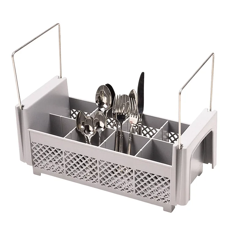 8FB434-151 - 8 Compartment Half Flatware Basket With Handle