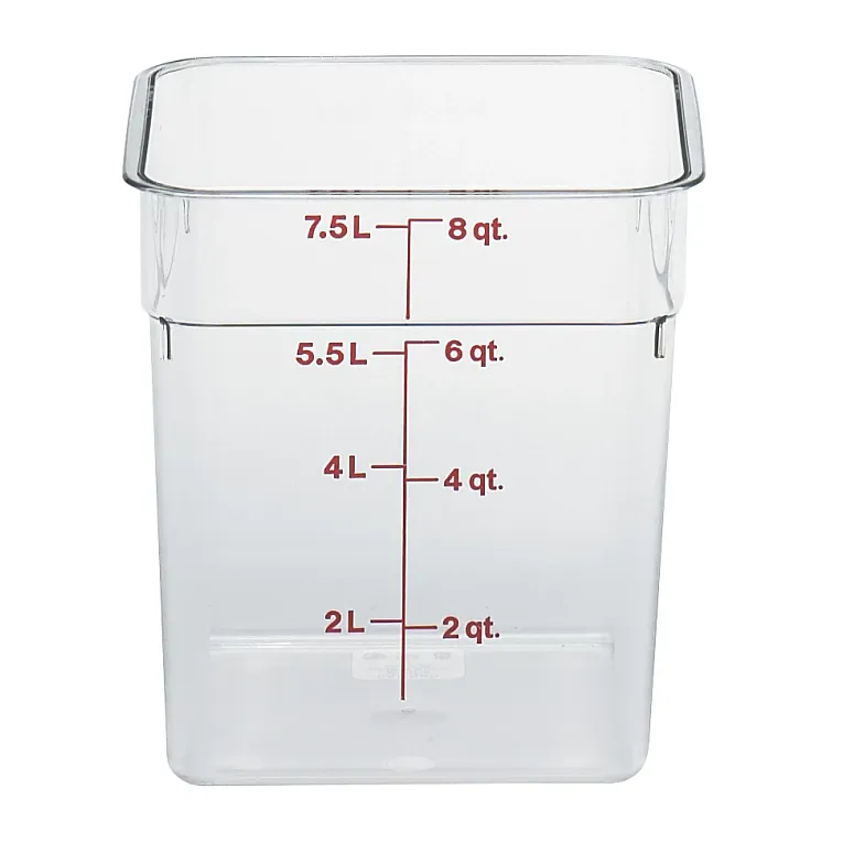 8SFSCW135 - Camwear Square Storage Container, Clear, 8Qt