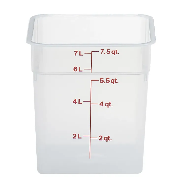 8SFSPP190 - Square Food Storage Container, Translucent, 8Qt