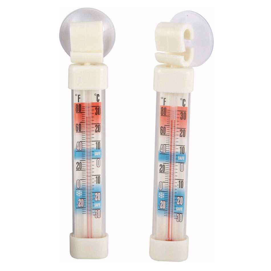 TMT-RF1 Refrigerator/Freezer Thermometer, Suction Cup, 2 Pack