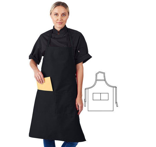 800-BK - 2 Center Pockets,Full Bias Trim With Matching Fabric Ties(28″  34″)