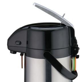 AP-835 Glass Lined Airpot with Lever Top, Stainless Steel Body