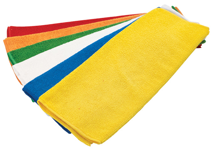 BTM-16AC  : Color-Coded Microfiber Towels, 16″ x 16″, 6-Packs