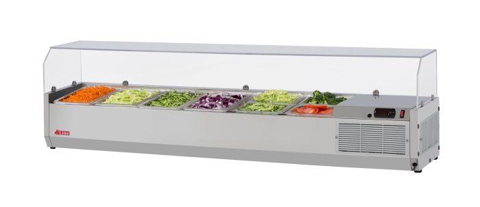 CTST-1500G-N - 60-1/4" Countertop Salad Table - Clear Hood