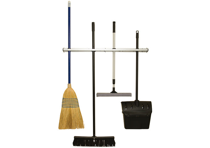 MHH- SERIES Mop & Broom Rack with Rubber Bristles