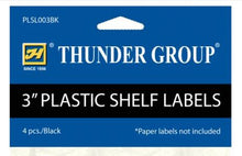 Load image into Gallery viewer, PLSL003BK- 3&quot; PLASTIC SHELF LABELS-4PCS/ BLACK