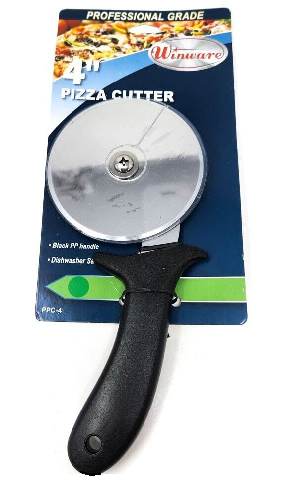 PPC-4-Pizza Cutter, Black Polypropylene Handle