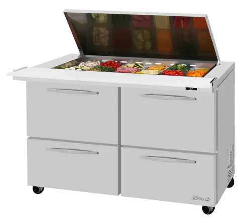 PST-48-18-D4-N-FL - 48-1/4" 4 Drawer Megatop Flat Lid Sandwich/Salad Unit