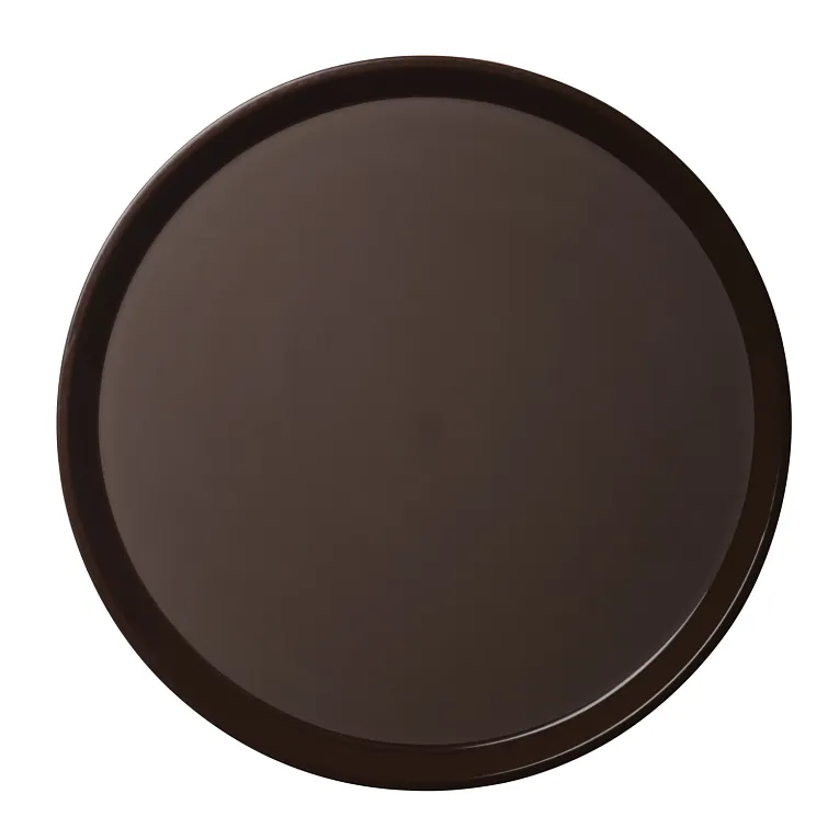 PT1400167 - 14″ Round Tray Non-Slip Brown