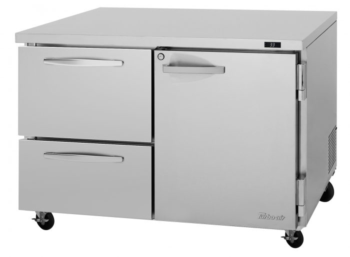 PUR-48-D2R(L)-N - 48-1/4" 2 Drawer 1 Door Undercounter Refrigerator