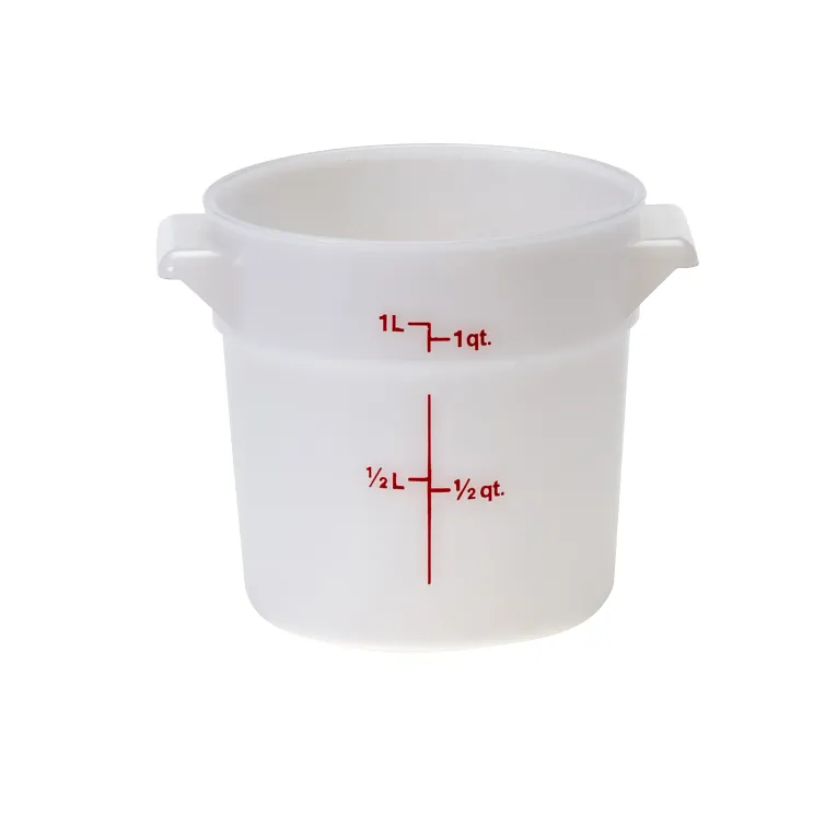 RFS1148 - Poly Round Storage Container, White, 1Qt