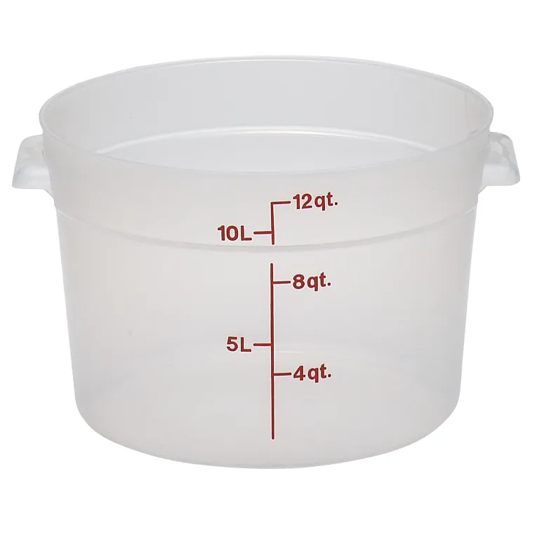 RFS12PP190 - Round Food Storage Container, Translucent, 12Qt