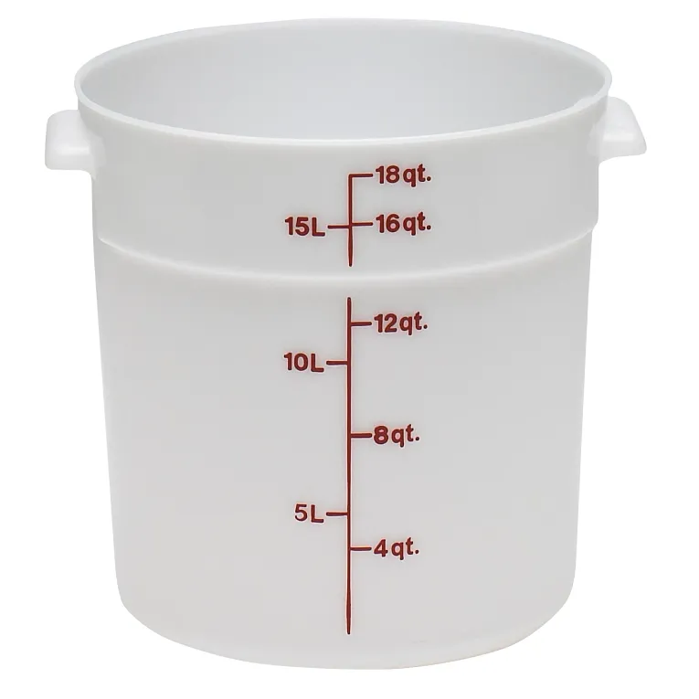 RFS18148 - Poly Round Storage Container, White, 18Qt