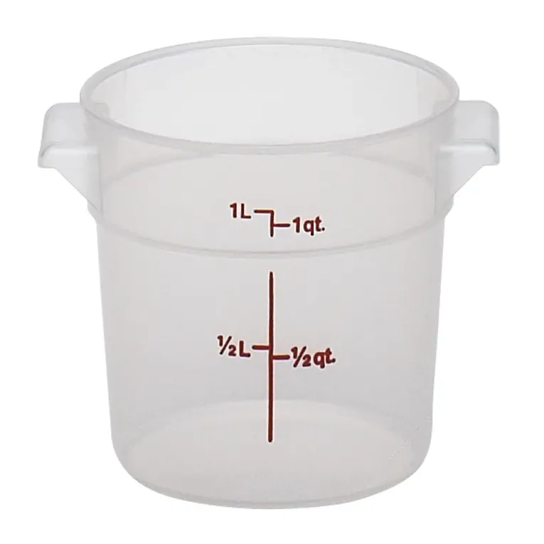 RFS1PP190 - Round Food Storage Container, Translucent, 1Qt
