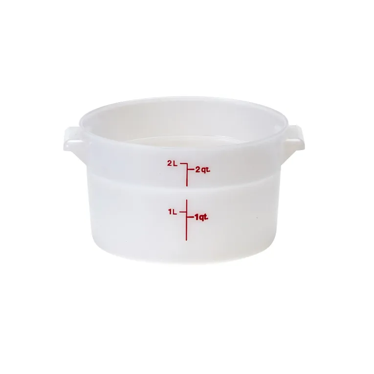RFS2148 - Poly Round Storage Container, White, 2Qt
