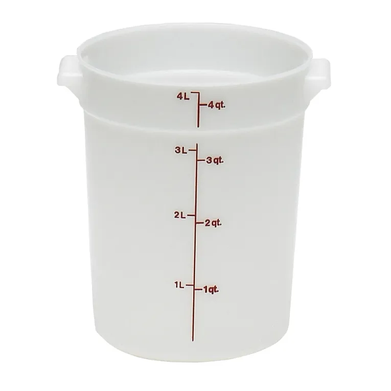 RFS4148 - Poly Round Storage Container, White, 4Qt