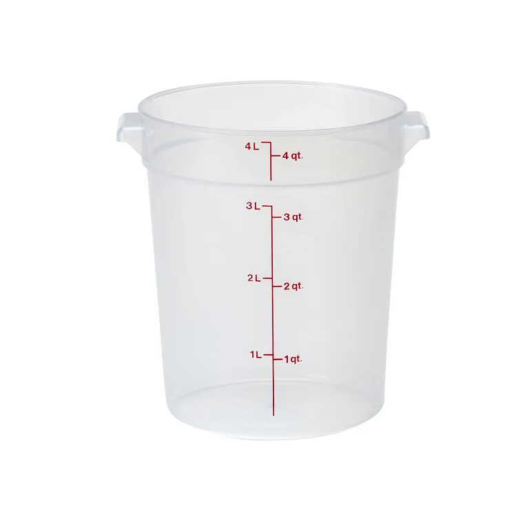 RFS4PP190 - Round Food Storage Container, Translucent, 4Qt